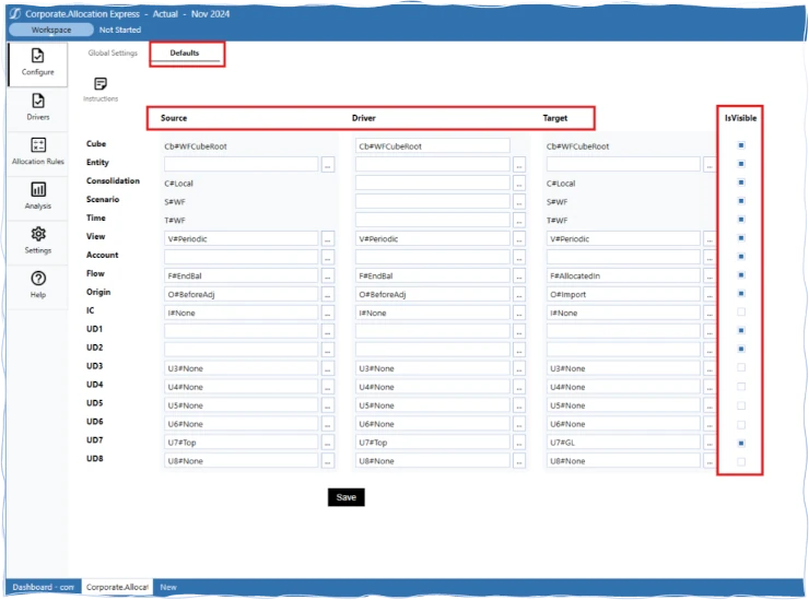 OneStream Allocation Express