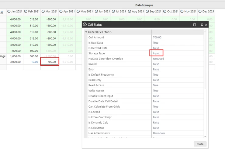 Cell Status - Storage Type