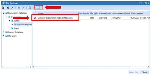 Explorador de archivos de XF Docs