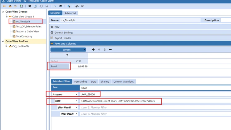 Place the UD8 Members in the rows
