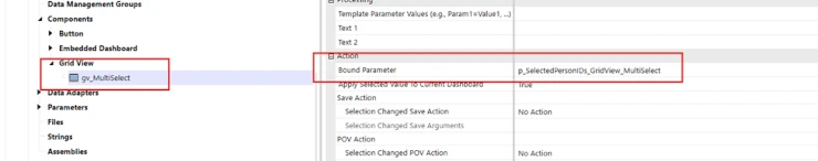 Grid view button dashboard extender