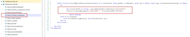 Grid view row selection