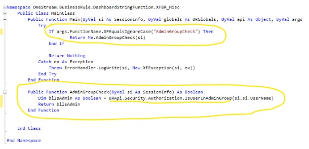 onestream business rule
