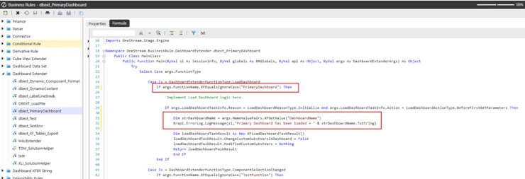 OneStream Business Rules