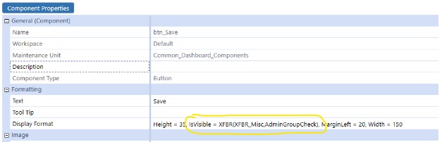 onestream component properties