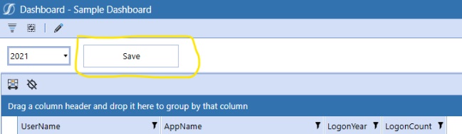 onestream dashboard button