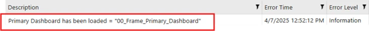 OneStream Primary Dashboard Error