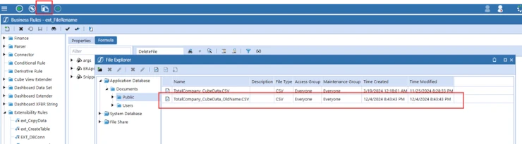 onestream rename file before