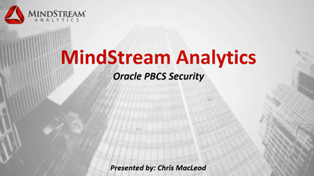 Oracle PBCS Security