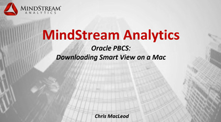 Oracle PBCS - Downloading Oracle Smart View on a Mac