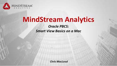 Oracle PBCS Smartview Mac