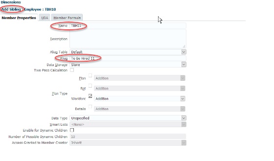 NetSuite Workforce add sibling member properties