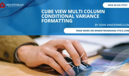 OneStream Cube View Multi Column Variance Formatting