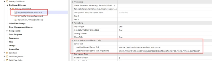 OneStream Load Dashboard Server Task