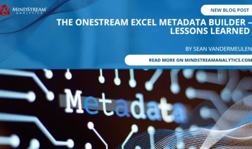 OneStream Bulk Load Metadata Builder