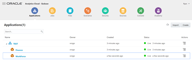 Image 2: Oracle Analytics Cloud - Essbase - Jet Interface