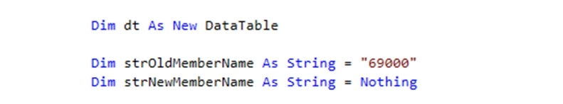 Dim Dt as New Data