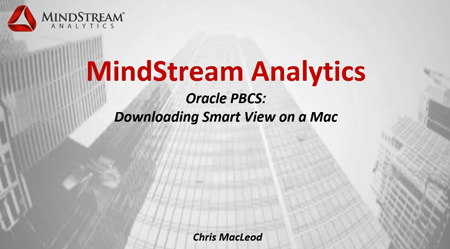 Oracle PBCS - Downloading Oracle Smart View on a Mac