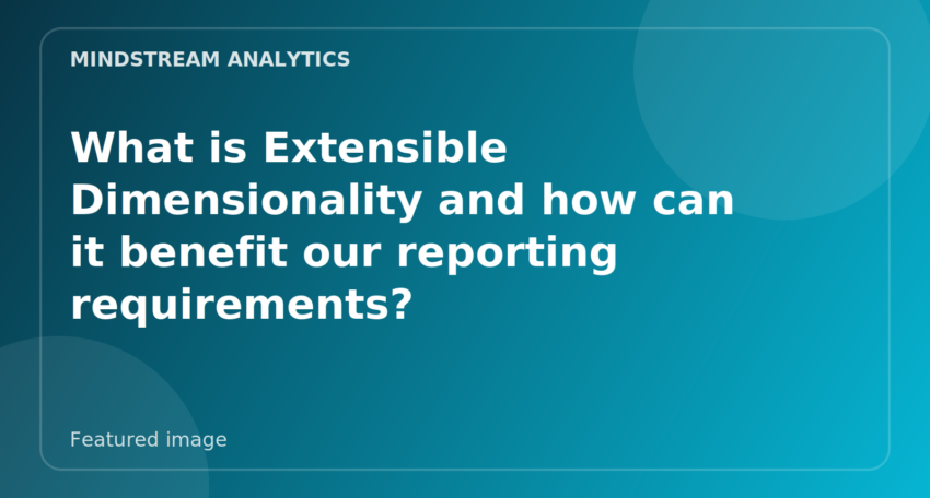 Featured image for What is Extensible Dimensionality and how can it benefit our reporting requirements?