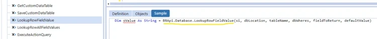 Lookup Row Field Value en OneStream