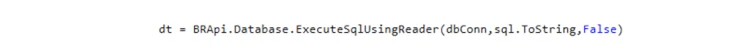 ExecuteSqlUsingReader en OneStream