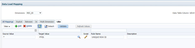 Mapeo de carga de datos con script SQL