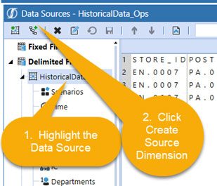 pantalla de data source