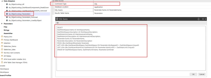 SQL de la primera grid view
