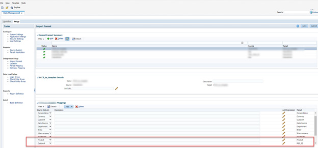 Configuración del formato de importación para REC_ID