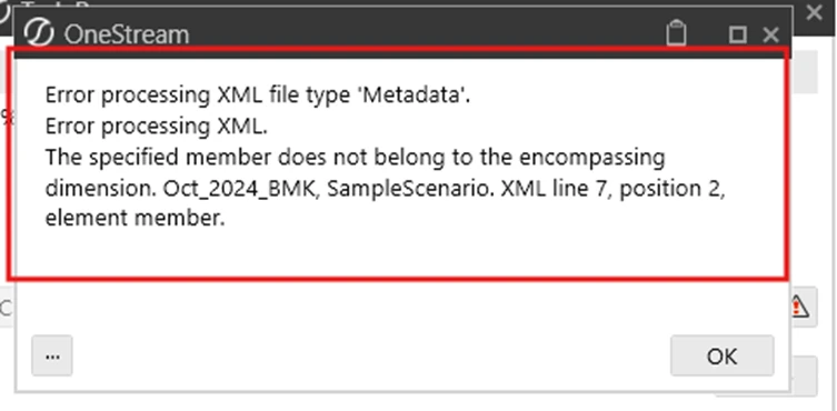 Error al procesar archivo XML