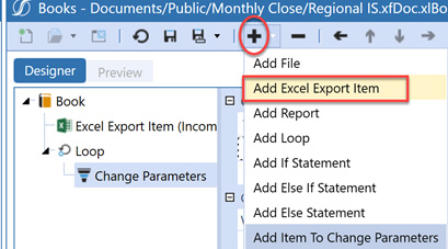 Elemento de exportación de Excel para entidades hijas