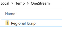 Contenido del archivo ZIP de OneStream
