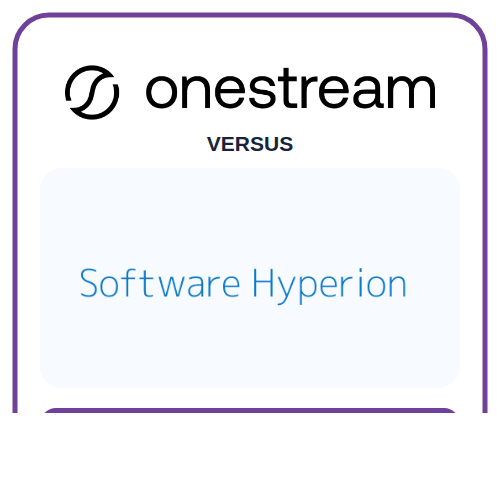Logotipos de OneStream y Oracle Hyperion
