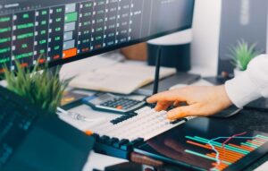 Finance team using financial automation dashboards and analytics to monitor performance and support business decisions.