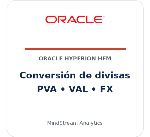 Conversión de divisas en HFM con PVA VAL y tasas FX