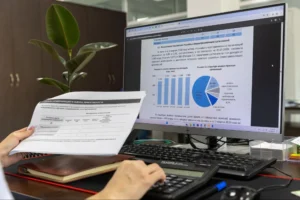 Financial data management requiring manual data consolidation across systems