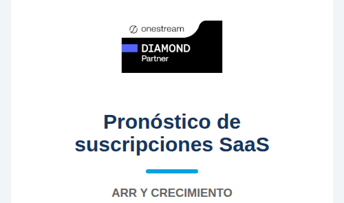 Pronóstico de suscripciones SaaS en OneStream Pronóstico de suscripciones SaaS en OneStream