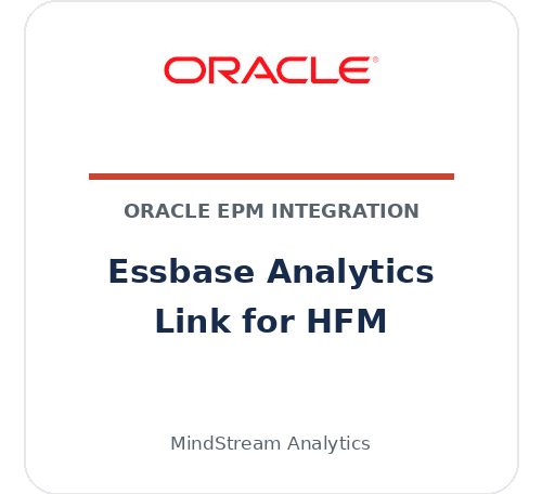 Oracle Essbase Analytics Link for HFM integration
