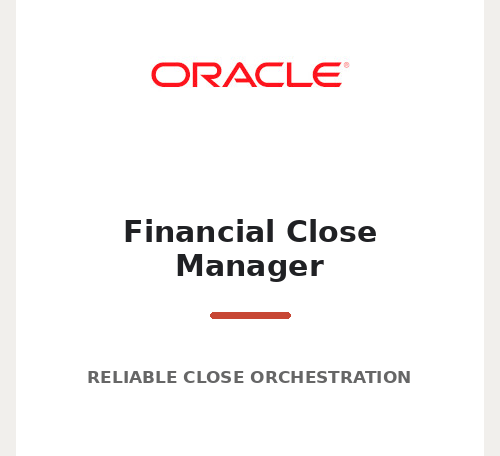 Financial Close Manager workflow and task management