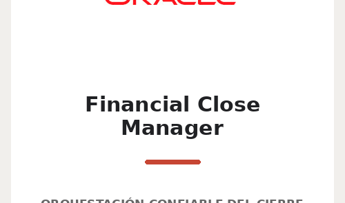 Financial Close Manager para flujos y gestión de tareas