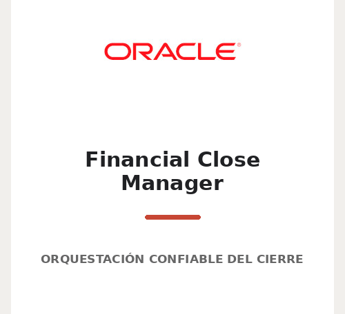 Financial Close Manager para flujos y gestión de tareas