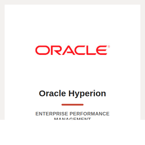 Oracle Hyperion enterprise performance management solutions