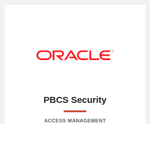 PBCS security and access management