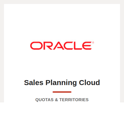 Oracle Sales Planning Cloud for quota and territory planning
