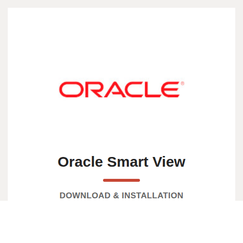 Oracle Smart View download and installation guide