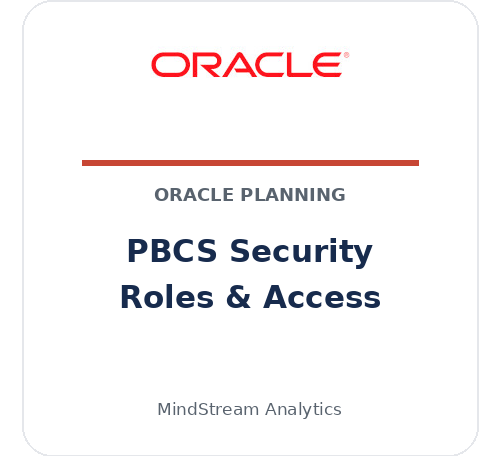 PBCS security roles and Access Control