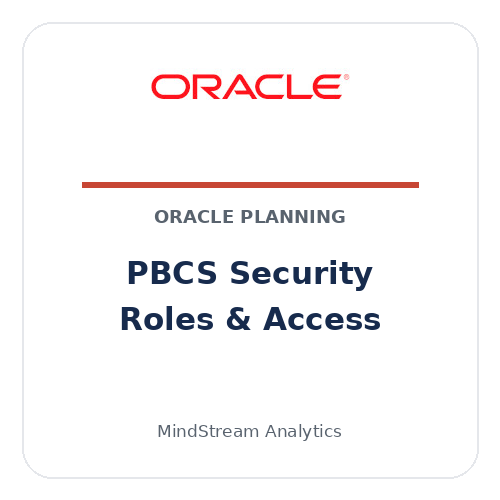 PBCS security roles and Access Control