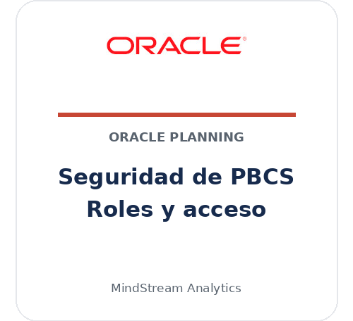 Seguridad de PBCS con roles y control de acceso