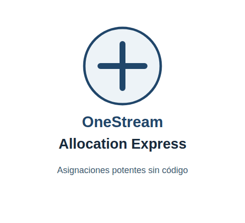 Guía sin código de Allocation Express en OneStream