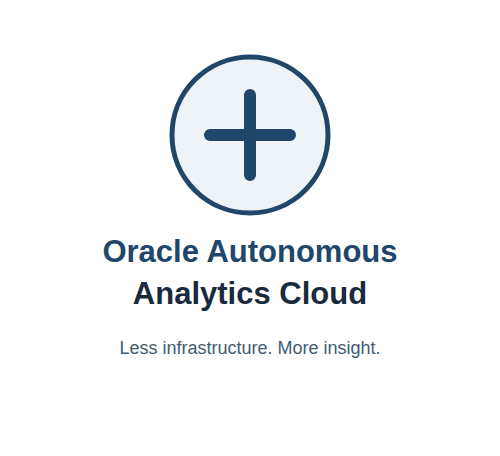 Oracle Autonomous Analytics Cloud overview